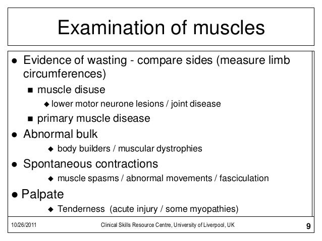Musculoskeletal Examination